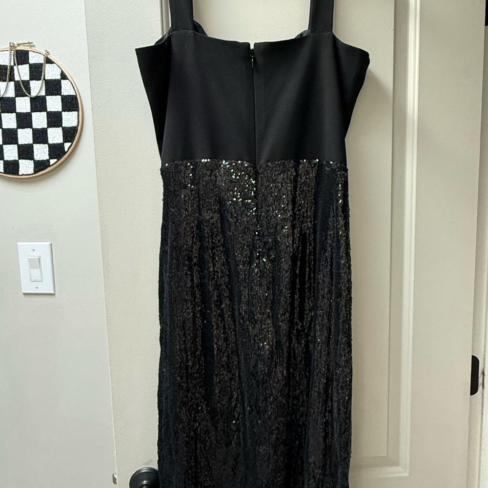 Dress the Population Black Strapless Sequin Dress